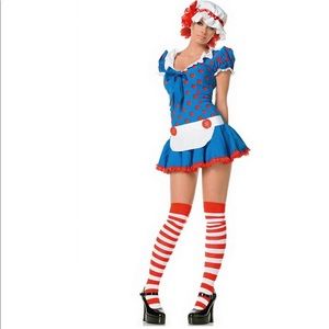 Raggedy Anne Costume Dress Sexy Short Mini